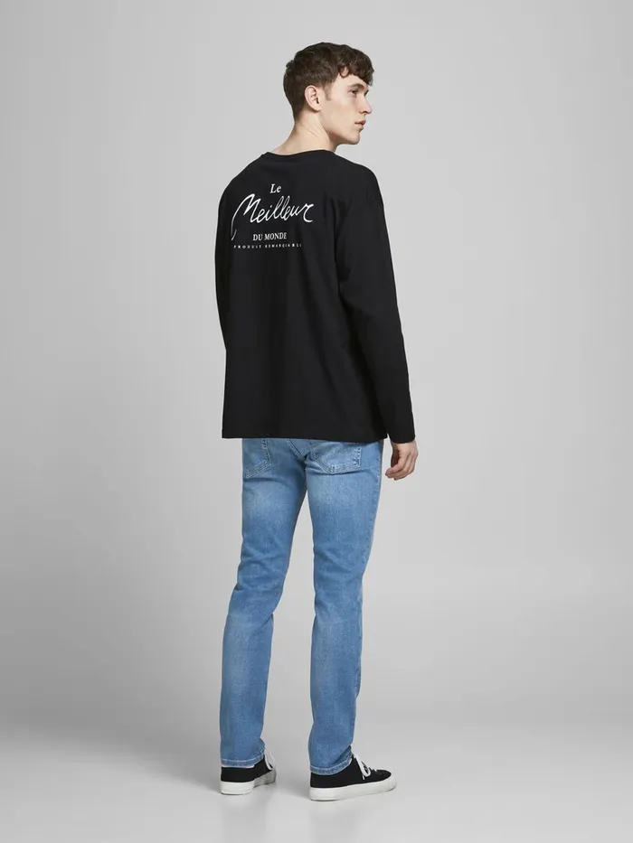 Jeans JACK and JONES Mens TIM ORIGINAL AM 786 SLIMSTRAIGHT FIT JEANS Blue Blue Denim