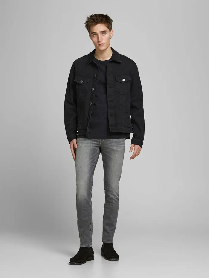 Jeans JACK and JONES Mens TIM VINTAGE AM 606 SLIMSTRAIGHT FIT JEANS Grey Grey Denim