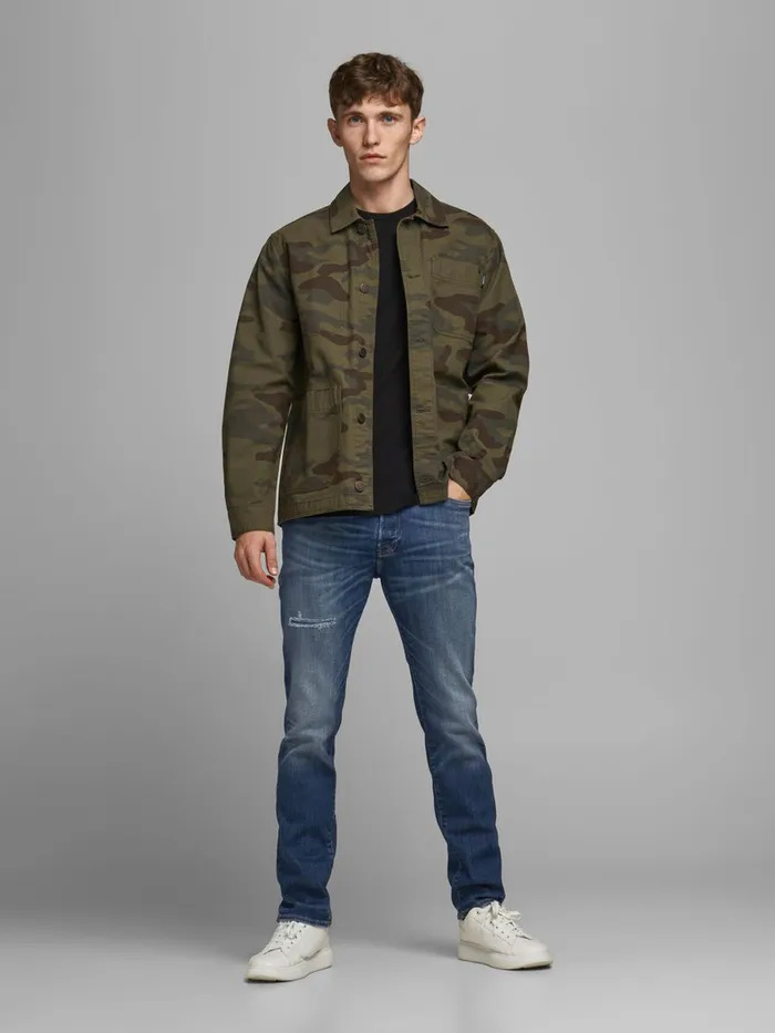 Jeans JACK and JONES Mens TIM VINTAGE CJ 305 SLIMSTRAIGHT FIT JEANS Blue Blue Denim