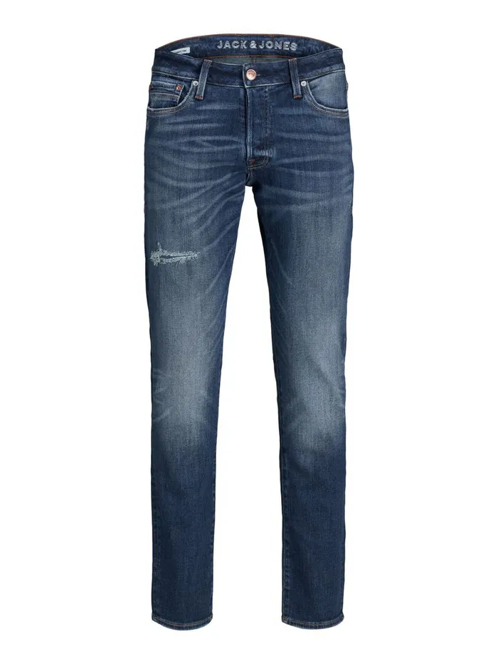 Jeans JACK and JONES Mens TIM VINTAGE CJ 305 SLIMSTRAIGHT FIT JEANS Blue Blue Denim