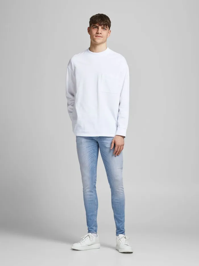 Jeans JACK and JONES Mens TOM ORIGINAL JOS 810 SKINNY FIT JEANS Blue Blue Denim