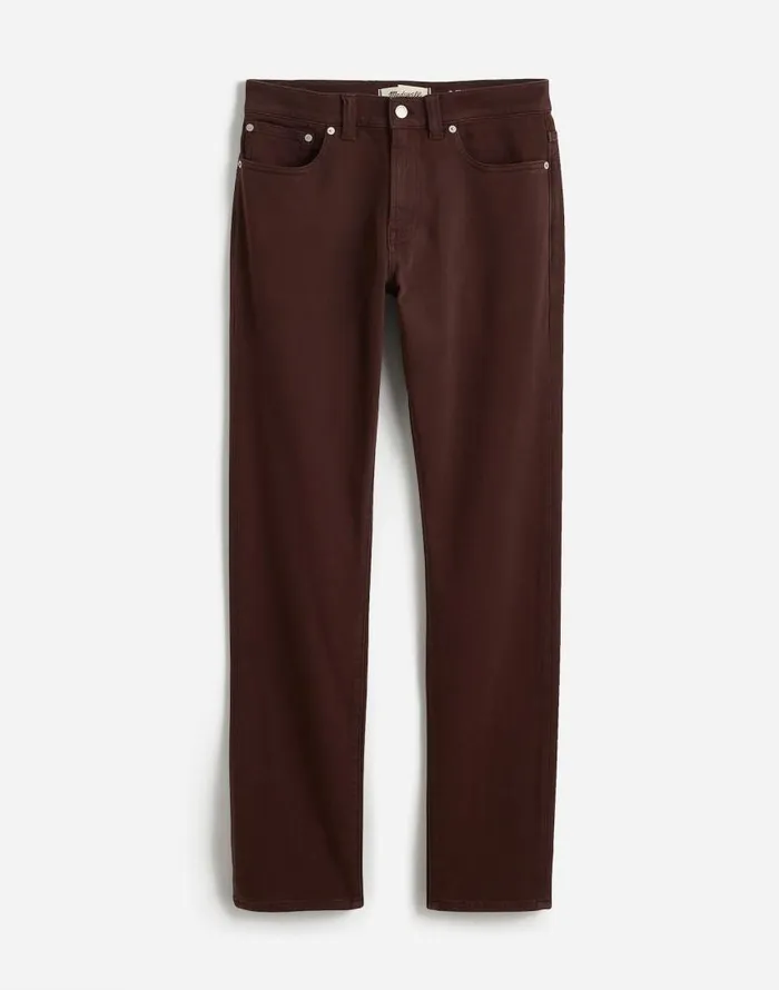 Jeans Men Madewell The Athletic Allday Slim Pant Dark Carob