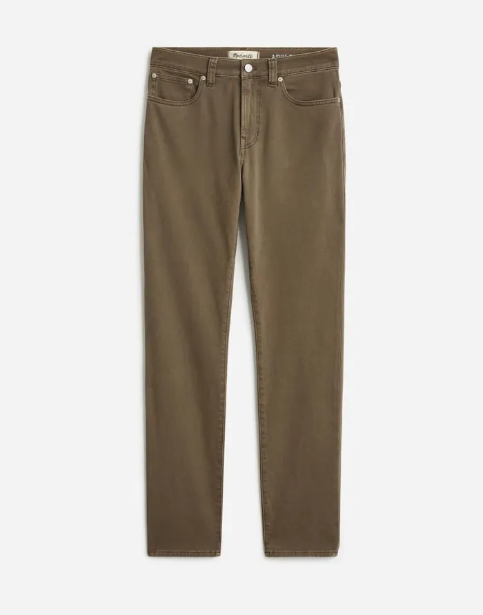 Jeans Men Madewell The Athletic Allday Slim Pant Driftwood Brown