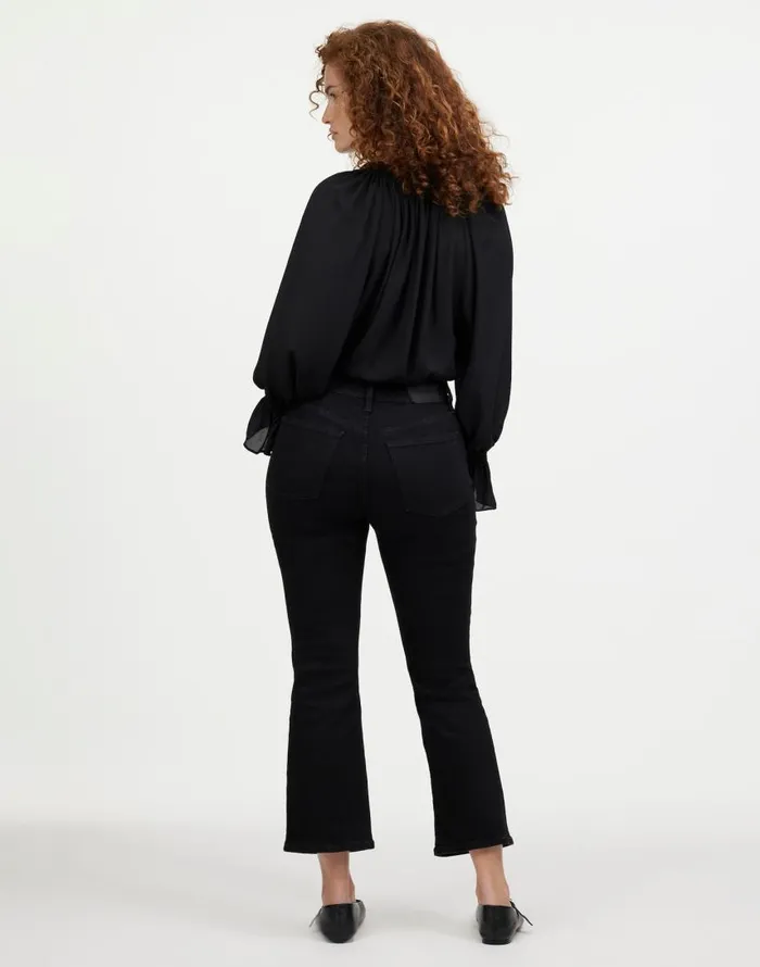 Jeans Women Madewell Curvy Kick Out Crop Jean Black Rinse Wash