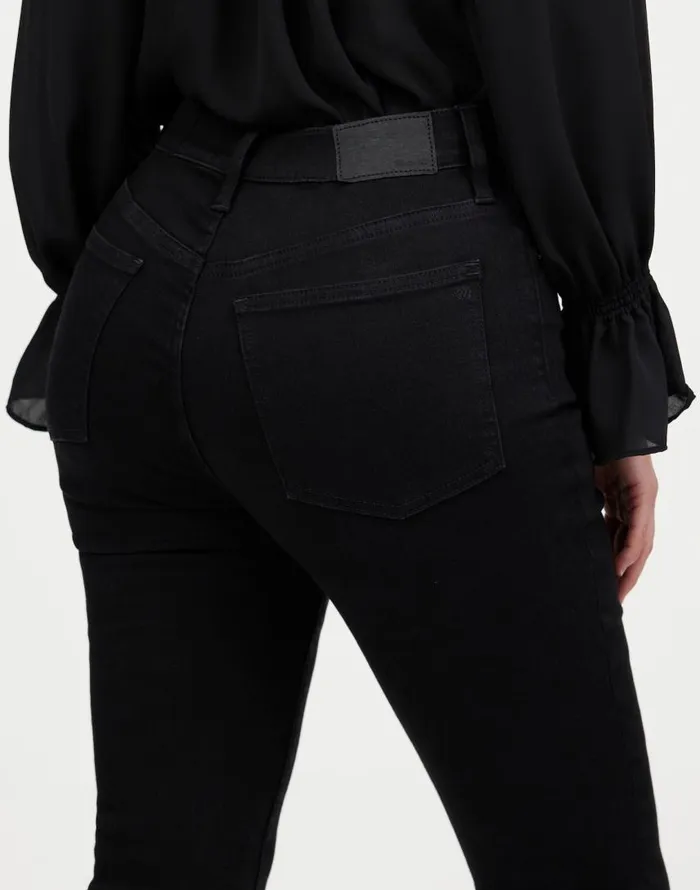 Jeans Women Madewell Curvy Kick Out Crop Jean Black Rinse Wash