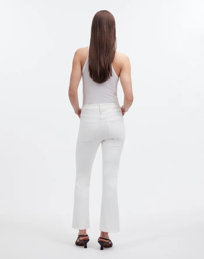 Jeans Women Madewell Kick Out Crop Jeans Pure White