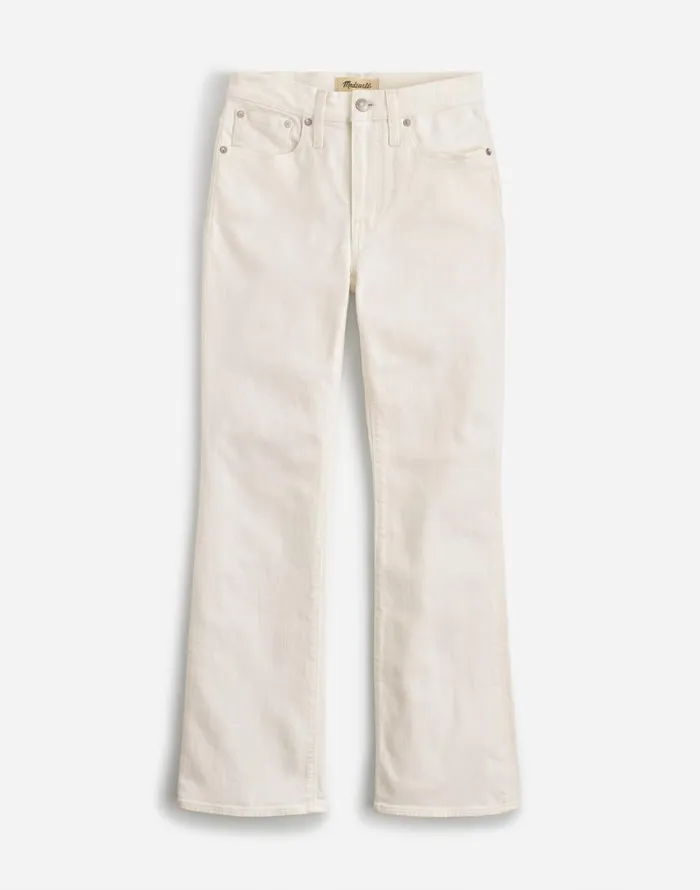 Jeans Women Madewell Kick Out Crop Jeans Pure White