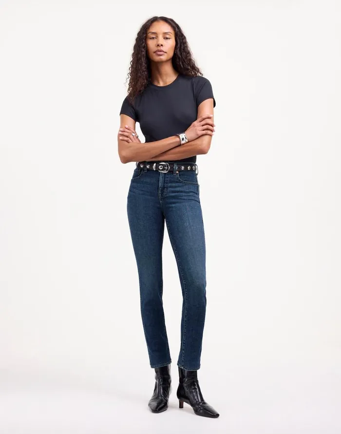 Jeans Women Madewell Stovepipe Jeans Deming Wash