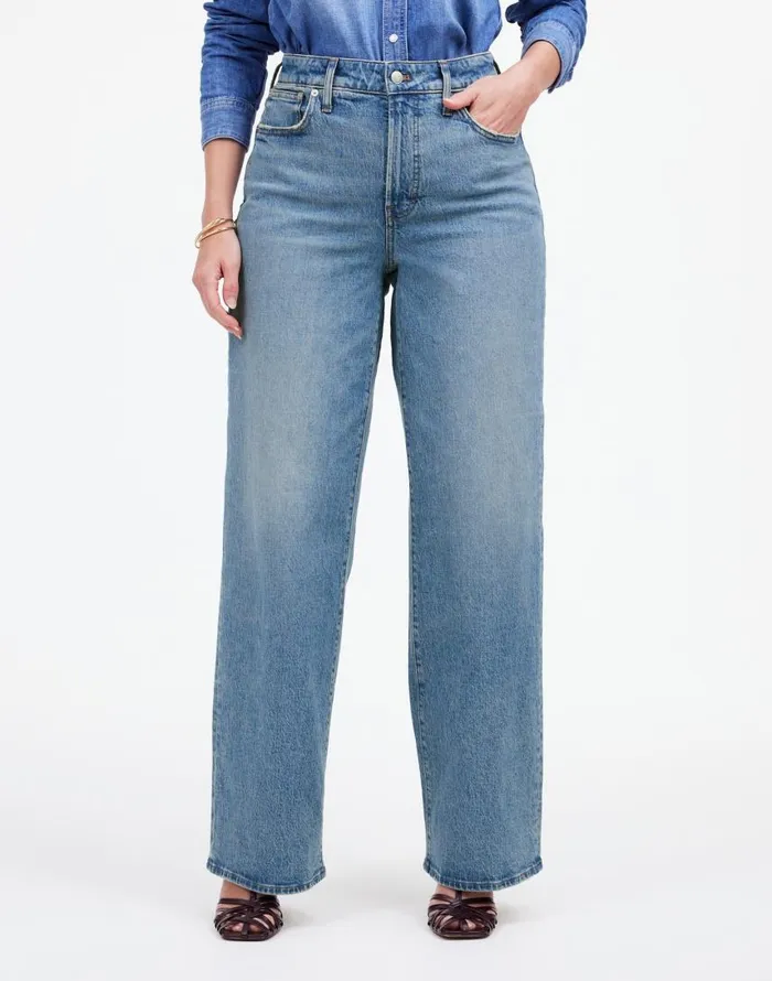 Jeans Women Madewell The Curvy Perfect Vintage WideLeg Jean Enmore Wash