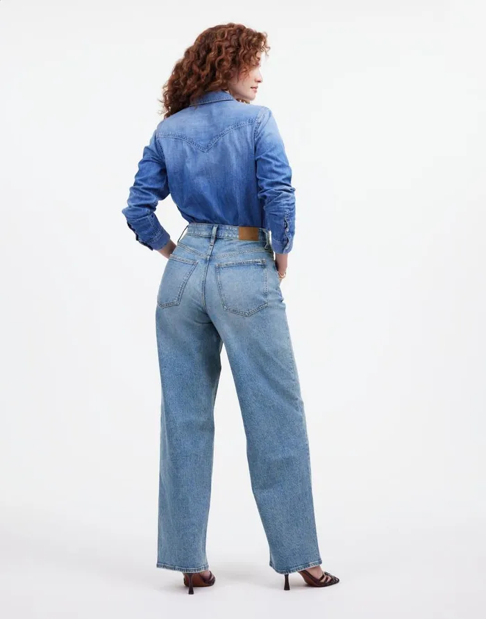 Jeans Women Madewell The Curvy Perfect Vintage WideLeg Jean Enmore Wash