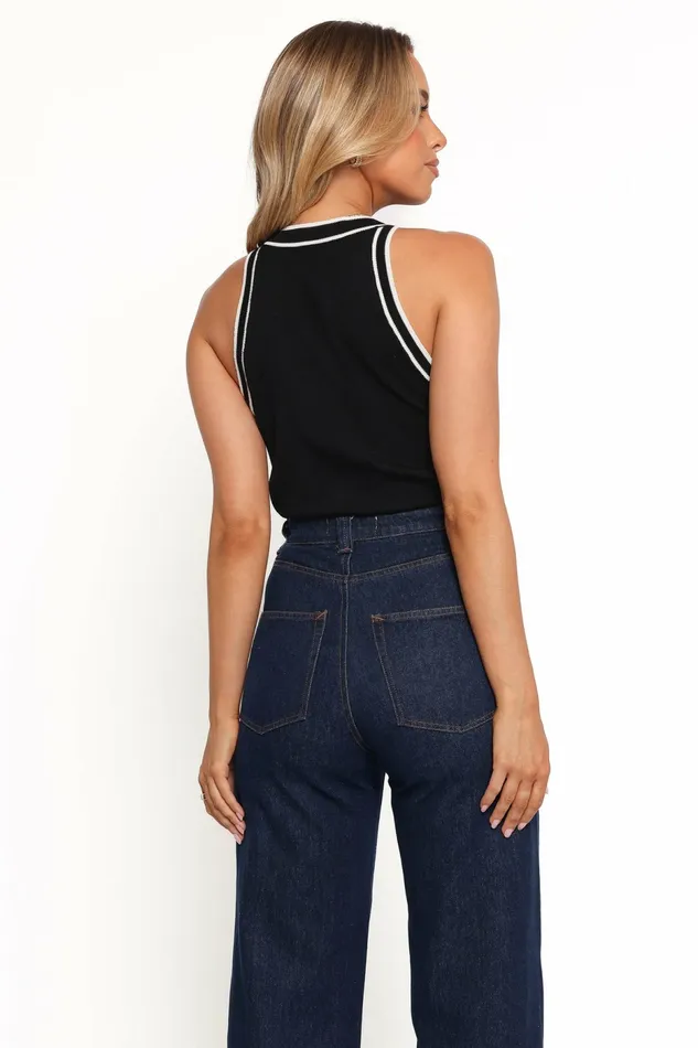 Jeena Knit Top Black Tops Petal and Pup Women