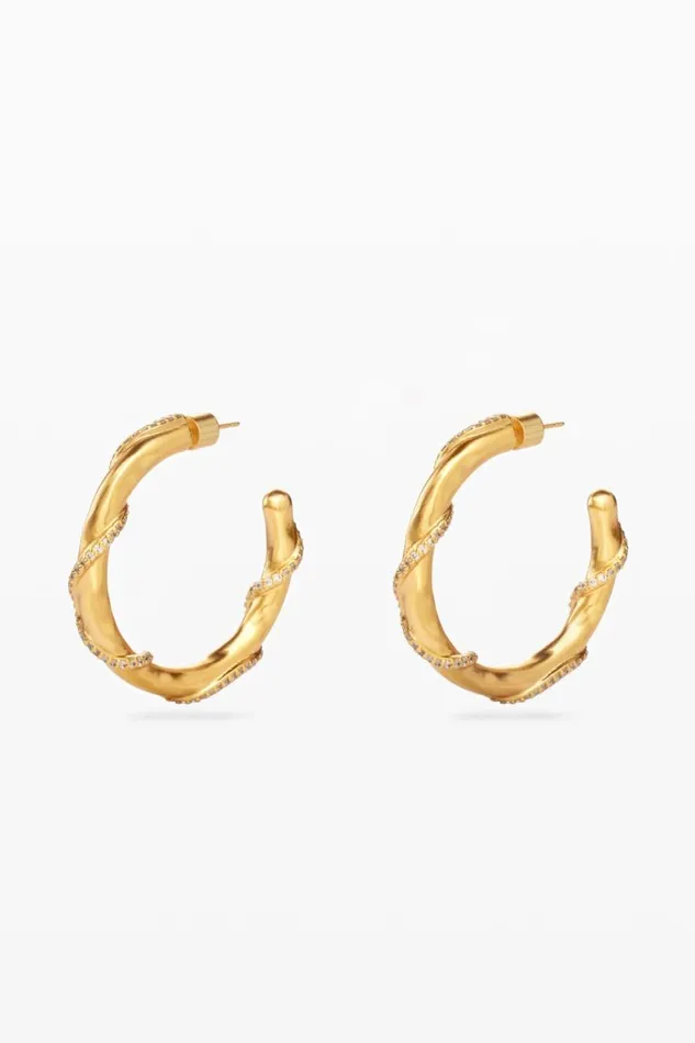 Jewelry Women Desigual Zalio Goldplated Crystal Earrings Materialfinishes