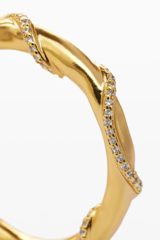 Jewelry Women Desigual Zalio Goldplated Crystal Earrings Materialfinishes