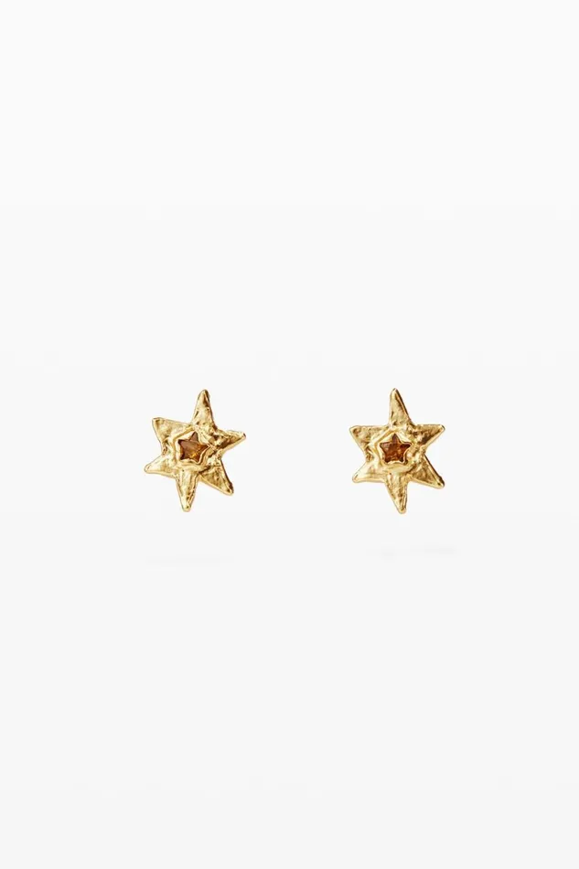 Jewelry Women Desigual Zalio Goldplated Star Earrings Materialfinishes