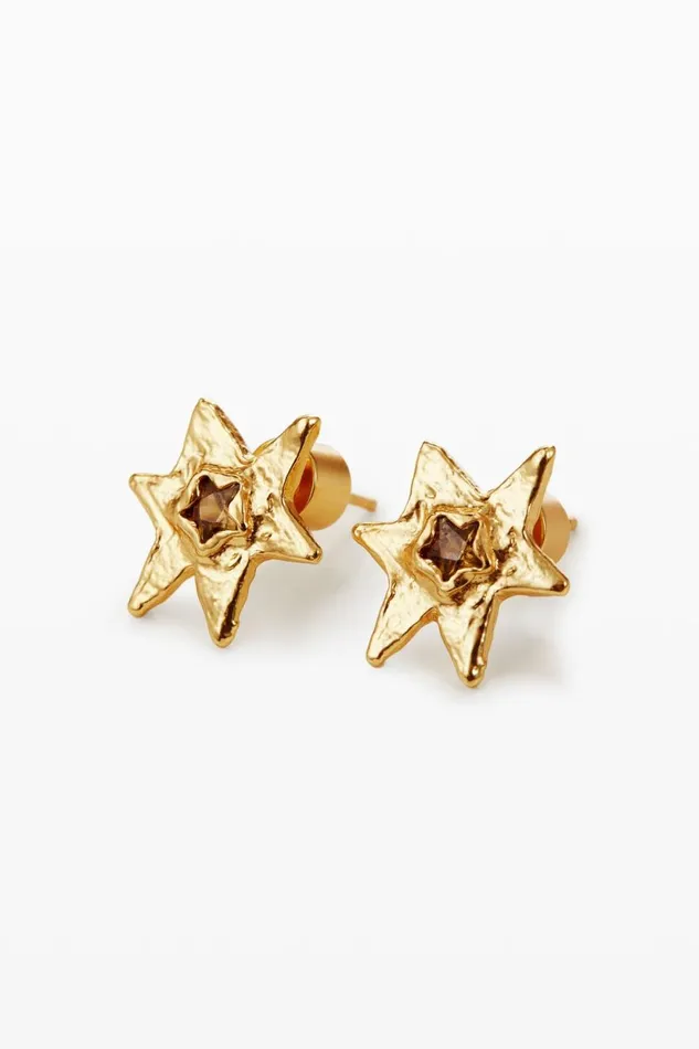 Jewelry Women Desigual Zalio Goldplated Star Earrings Materialfinishes