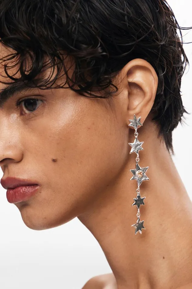 Jewelry Women Desigual Zalio Star Cascade Earrings Black