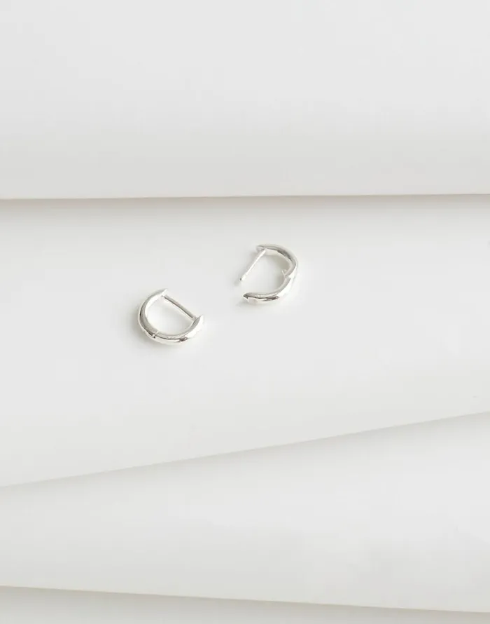 Jewelry Women Madewell DemiFine Mini Huggie Hoop Earrings Sterling Silver