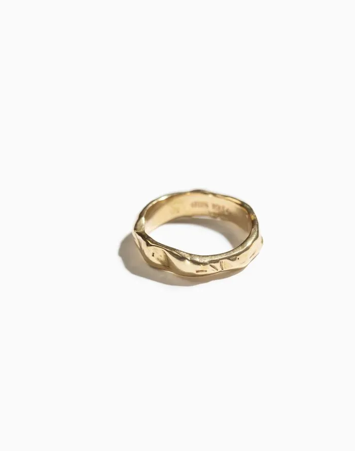Jewelry Women Madewell Iris 1956 Jewelry Flow Band Ring Gold