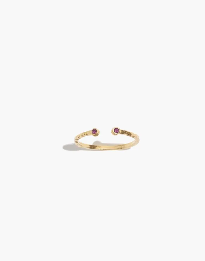 Jewelry Women Madewell Katie Dean Jewelry 18k GoldPlated Birthstone Ring February