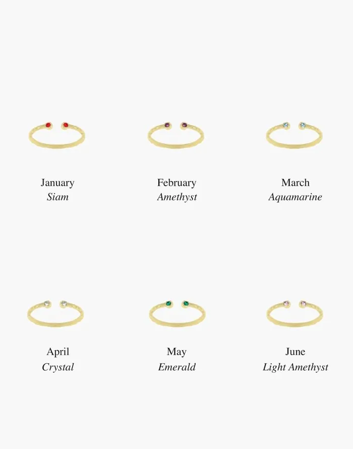 Jewelry Women Madewell Katie Dean Jewelry 18k GoldPlated Birthstone Ring February