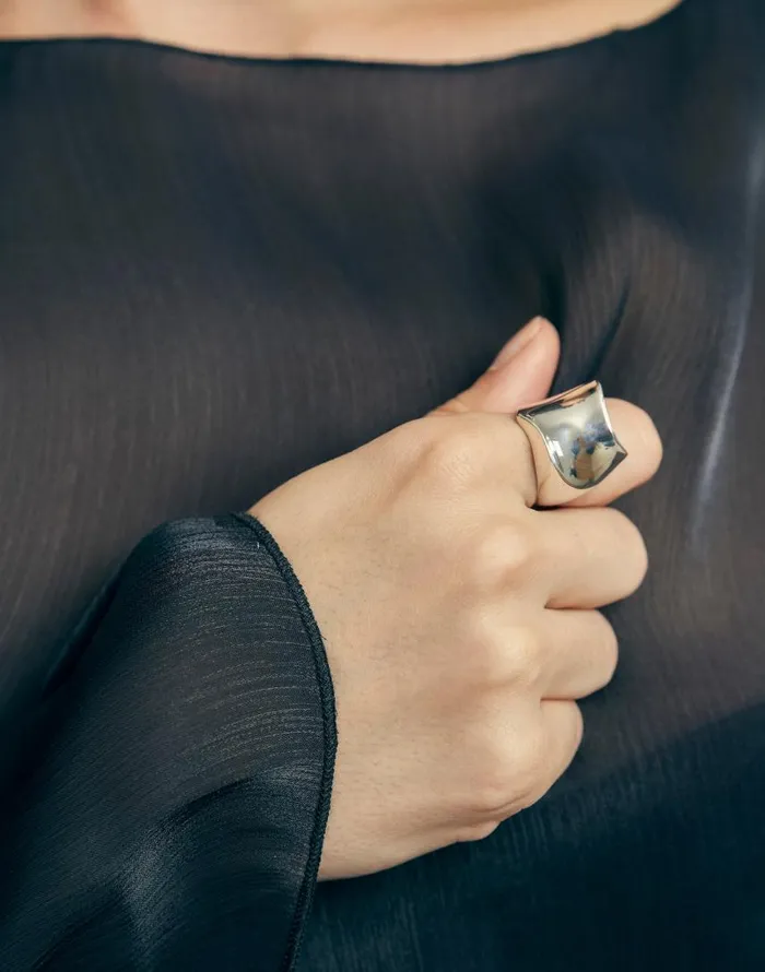 Jewelry Women Madewell Maslo Jewelry Arp Ring Sterling Silver Silver