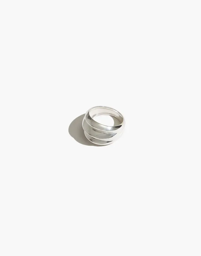 Jewelry Women Madewell Maslo Jewelry Triple Ring Sterling Silver Silver