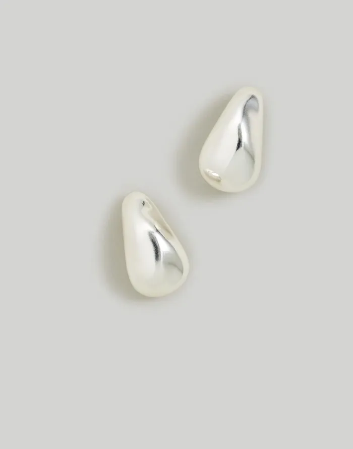 Jewelry Women Madewell Sculptural Droplet Statement Earrings Light Silver Ox