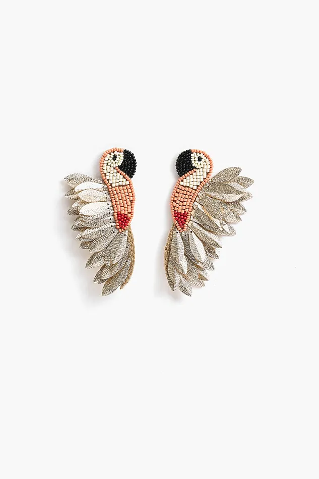 Jewelry Women Peachy Parrot Earrings America and Beyond
