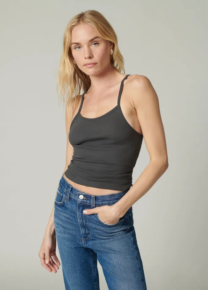 Joe8217s Jeans THE EVERYDAY TANK Charcoal Women Tops