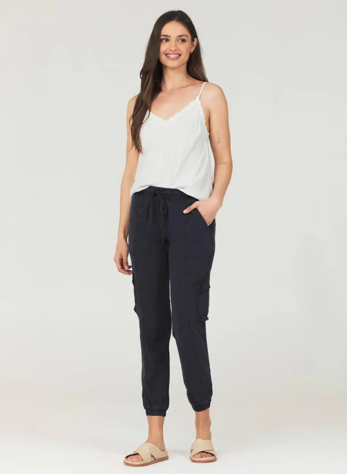 Joggers Women Bella Dahl Cargo Track Pants 8211 Black Joggers Women Bella Dahl Cargo Track Pants 8211 Black