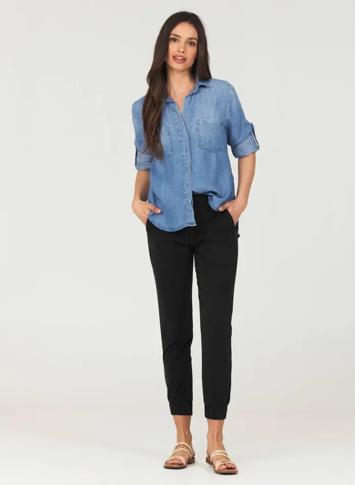 Joggers Women Bella Dahl Pocket Jogger 8211 Vintage Black