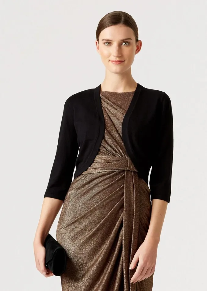 Jumpers and Cardigans Women HOBBS Carrie Bolero Black Jumpers and Cardigans Women HOBBS Carrie Bolero Black
