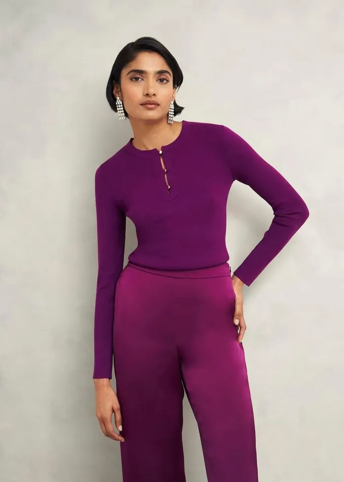 Jumpers and Cardigans Women HOBBS Hayden Jumper Vibrant Purple