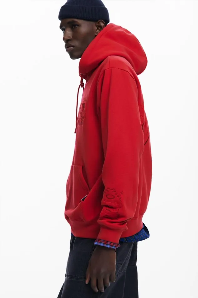 Jumpers And Sweatshirts Men Desigual Sweatshirt Red