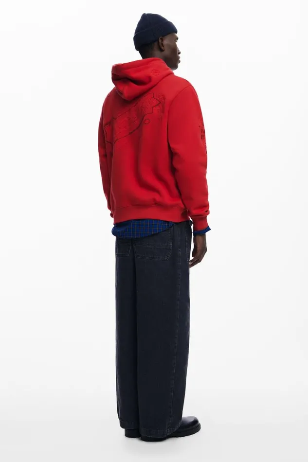Jumpers And Sweatshirts Men Desigual Sweatshirt Red