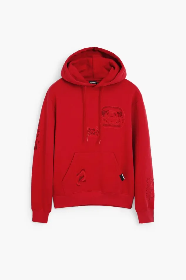 Jumpers And Sweatshirts Men Desigual Sweatshirt Red