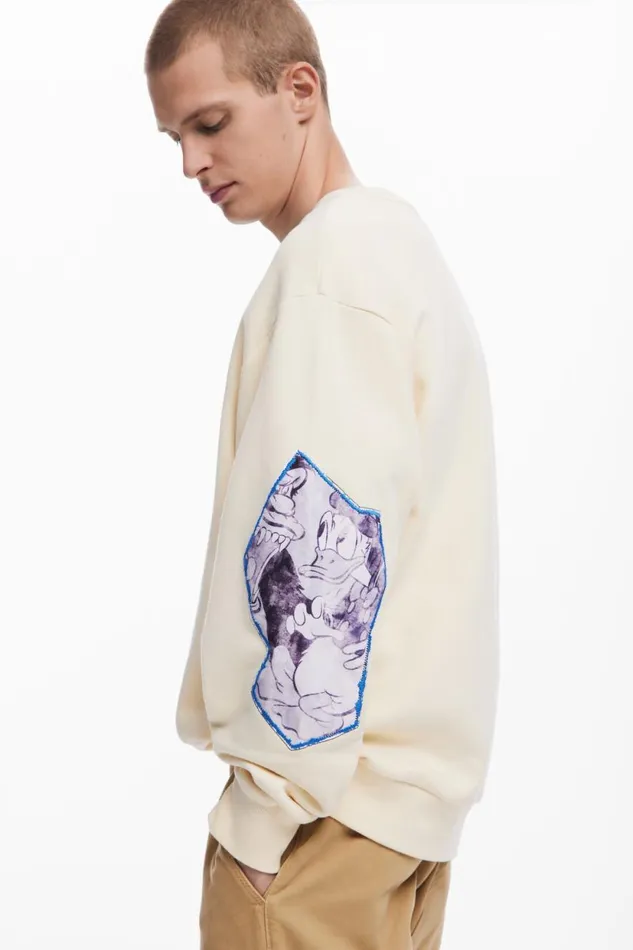 Jumpers And Sweatshirts Men Desigual Sweatshirt White