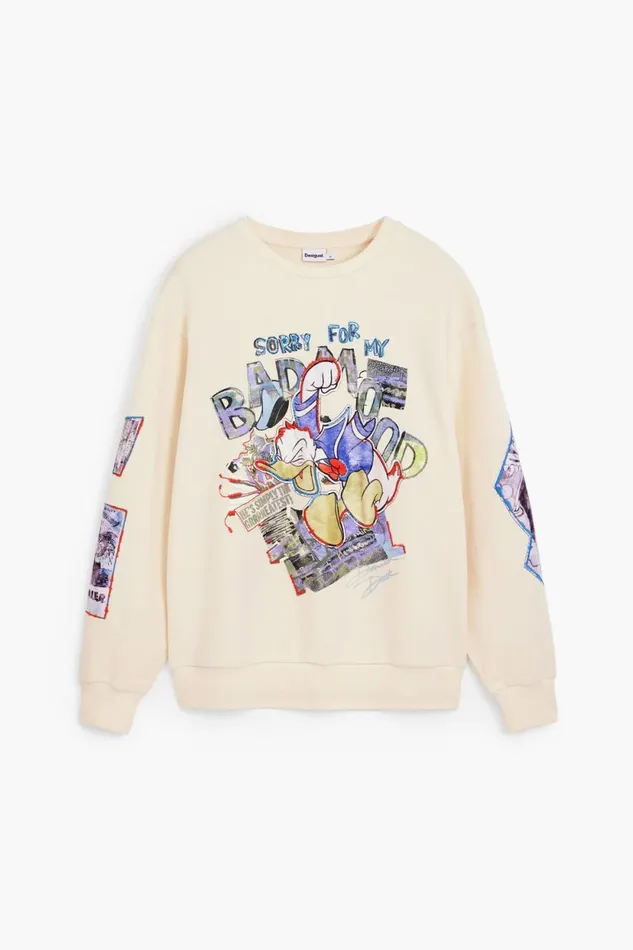 Jumpers And Sweatshirts Men Desigual Sweatshirt White