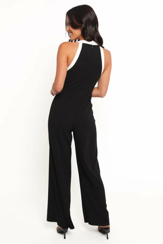 Jumpsuits and Rompers Petal and Pup Women Micaela Jumpsuit Black White