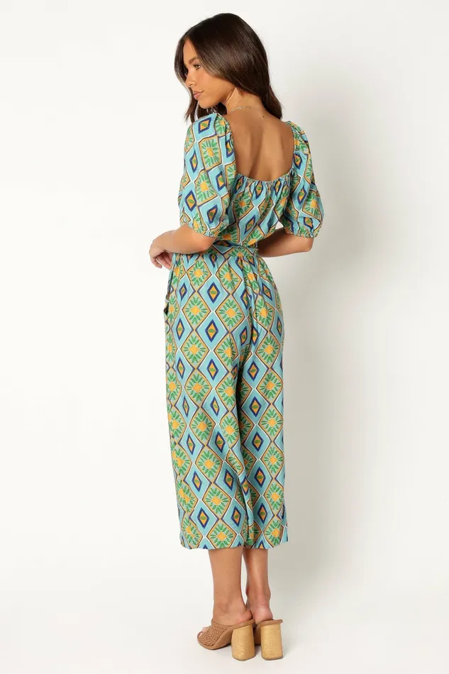 Jumpsuits and Rompers Women Petal and Pup Hermione Wide Leg Jumpsuit Blue