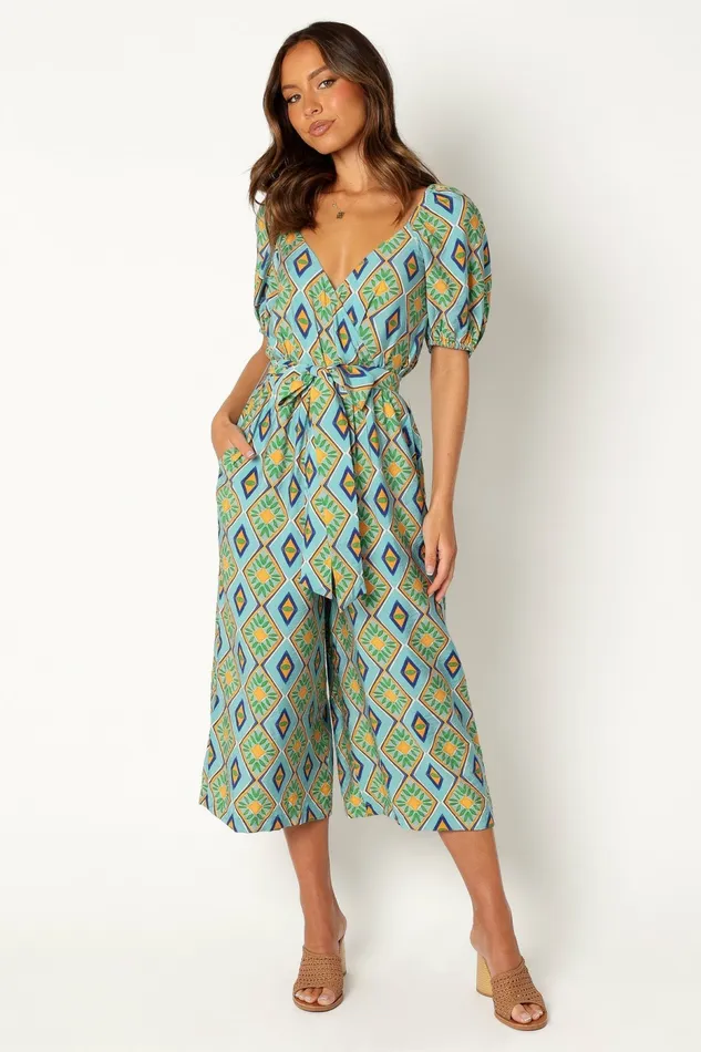 Jumpsuits and Rompers Women Petal and Pup Hermione Wide Leg Jumpsuit Blue