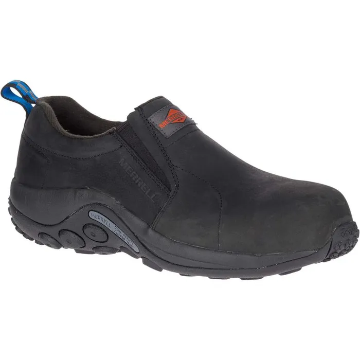 Jungle Moc Leather Comp Toe Work Shoe Wide Width Black Men Merrell SlipOns Jungle Moc Leather Comp Toe Work Shoe Wide Width Black Men Merrell SlipOns