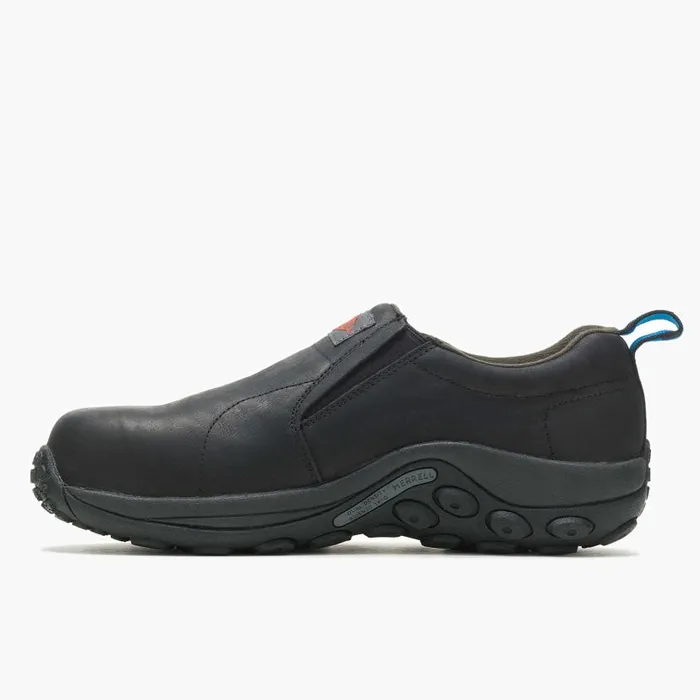 Jungle Moc Leather Comp Toe Work Shoe Wide Width Black Men Merrell SlipOns Jungle Moc Leather Comp Toe Work Shoe Wide Width Black Men Merrell SlipOns
