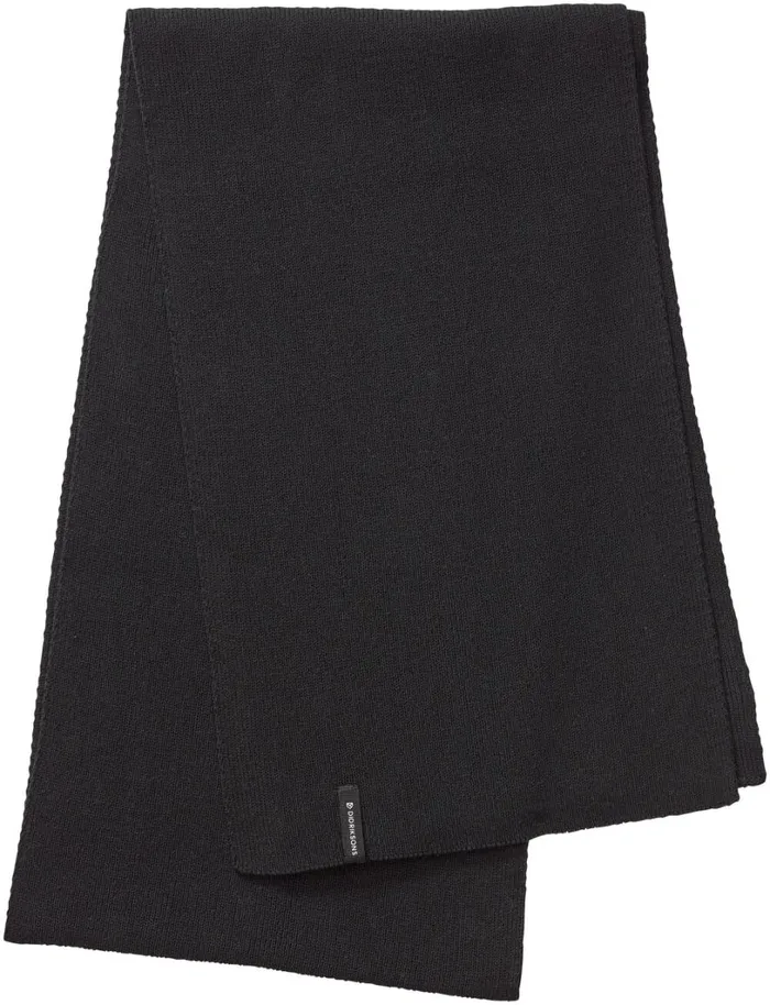 Kaj Scarf Black WomenMen Didriksons Gloves and Scarves