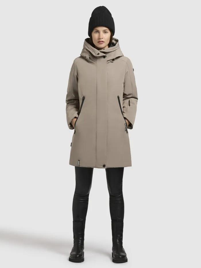 KHUJO Hoodies Women Jacke VIONA5 Graubeige Graubeige
