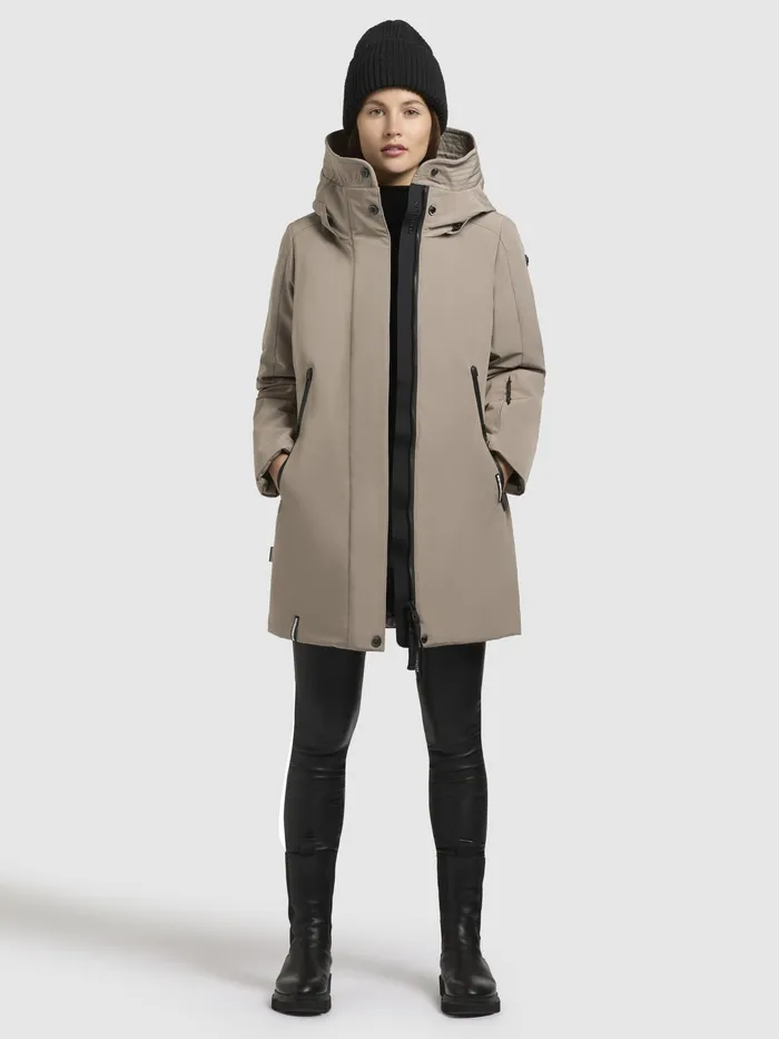 KHUJO Hoodies Women Jacke VIONA5 Graubeige Graubeige