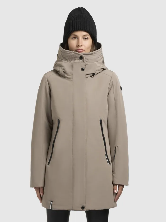 KHUJO Hoodies Women Jacke VIONA5 Graubeige Graubeige