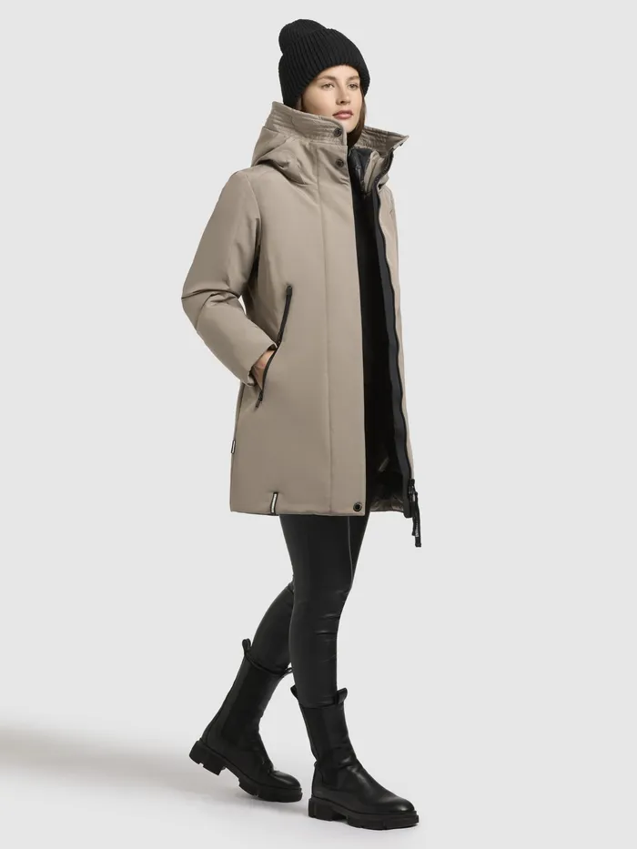 KHUJO Hoodies Women Jacke VIONA5 Graubeige Graubeige