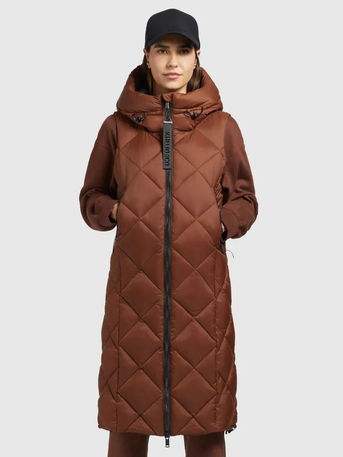 KHUJO Quilted Vests Women Weste DILA Braun Braun