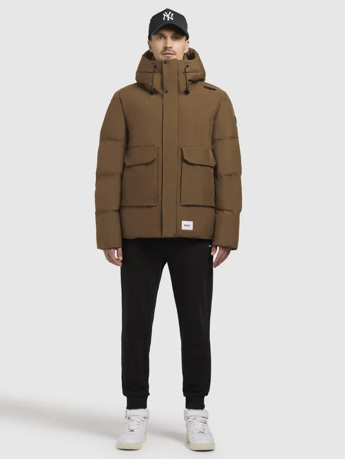 KHUJO Short Jackets Men Jacke HINTO2 Khaki Khaki